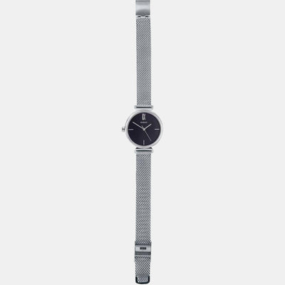 Enticer Women Quartz Black Dial Analog Stainless Steel Watch A2124