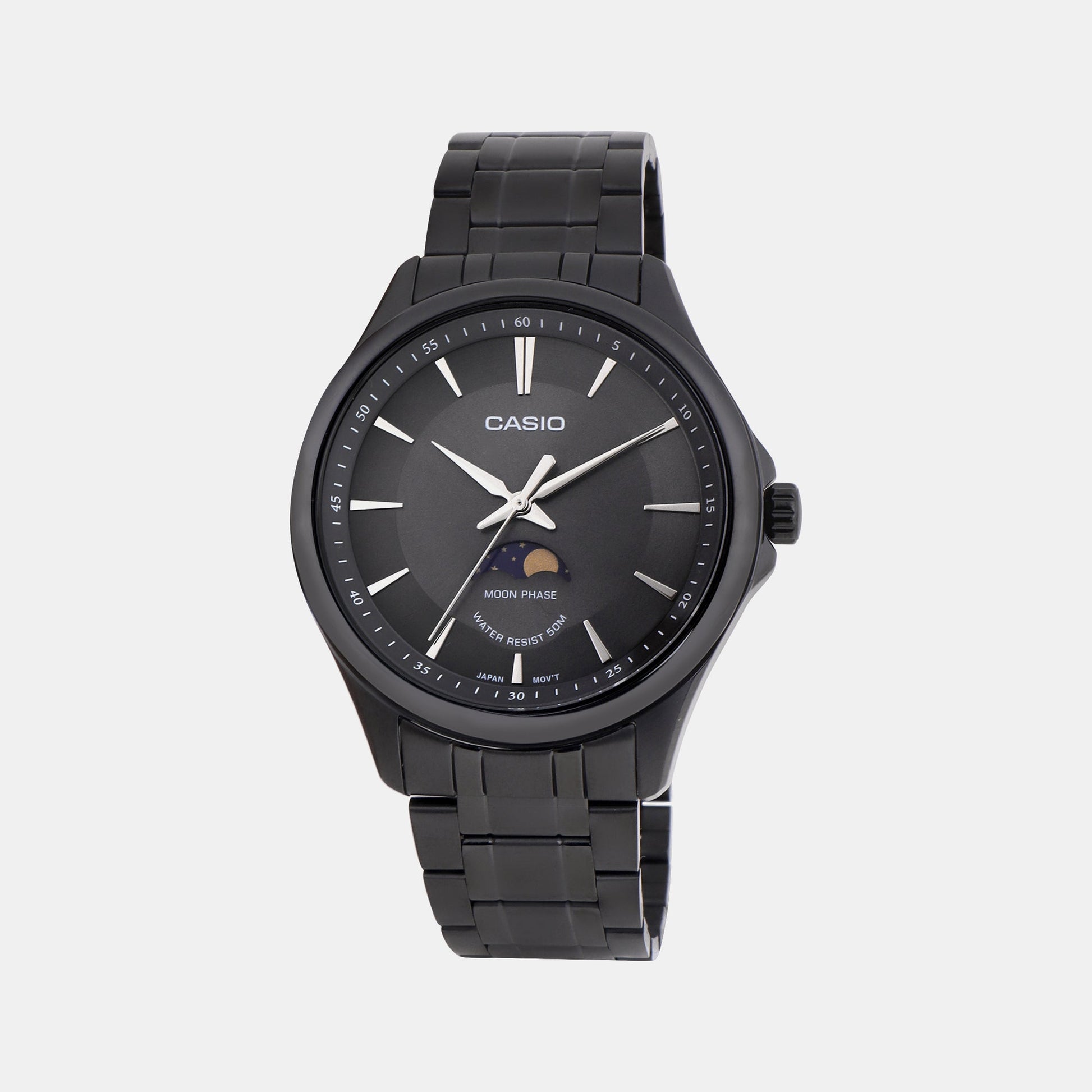 Enticer Men Quartz Black Dial Analog Stainless Steel Watch A2164