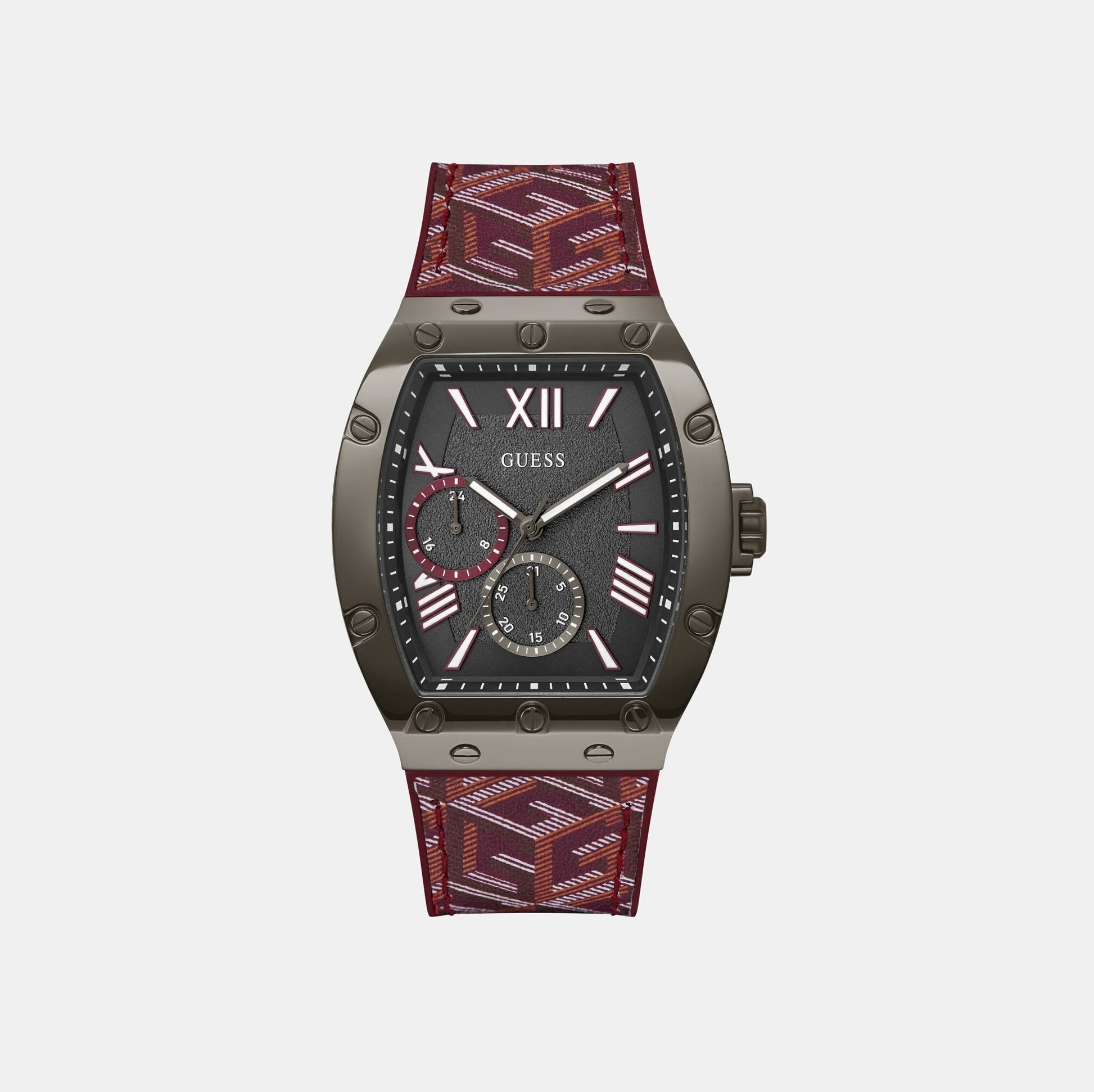Falcon Men Quartz Grey Dial Analog Silicone Watch GW0645G4