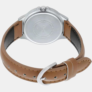 Enticer Women Quartz White Dial Multi-Function Leather Watch A1703