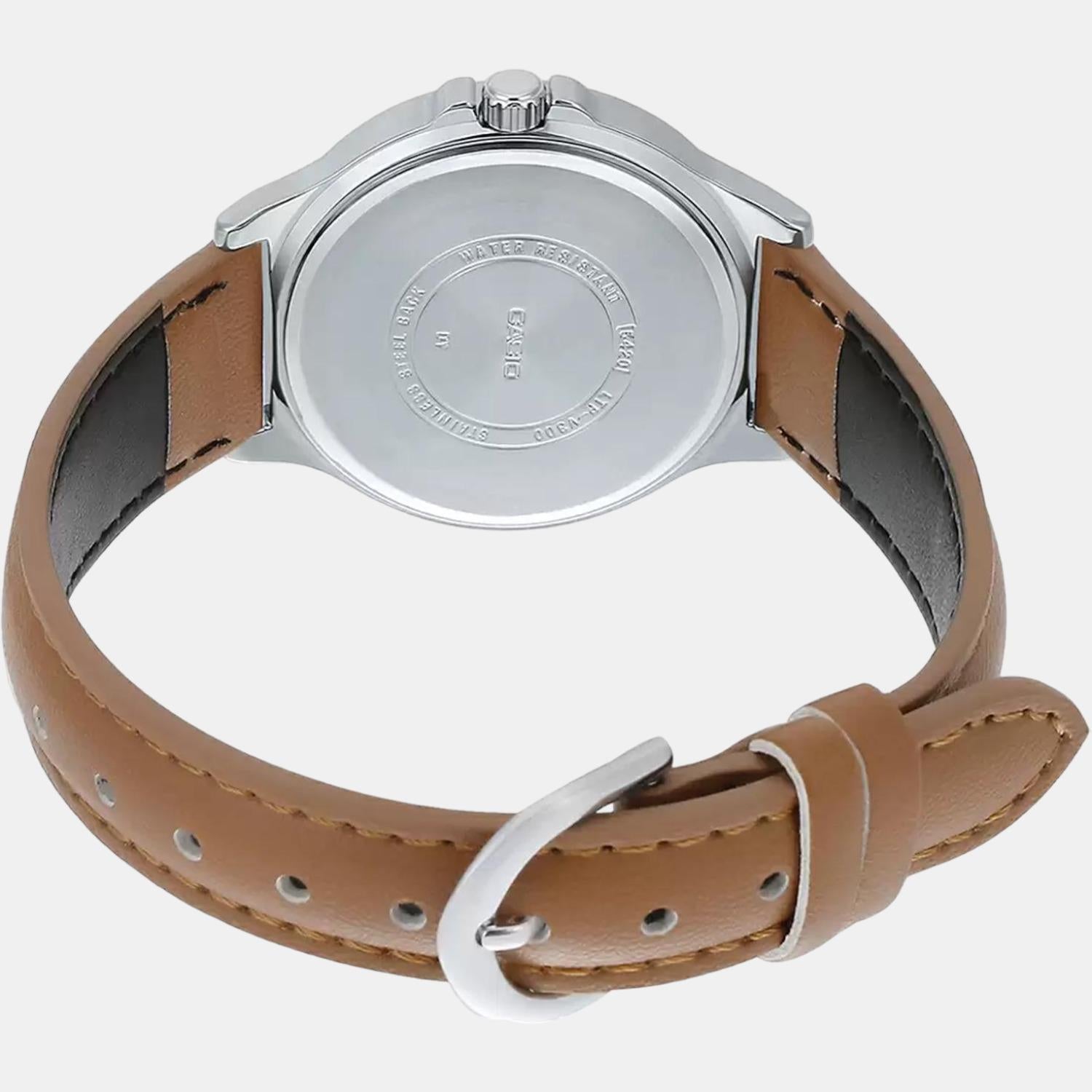 Enticer Women Quartz White Dial Multi-Function Leather Watch A1703