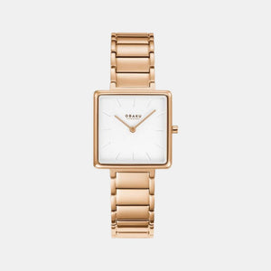 Firkant Fuchsia Women Quartz White Dial Analog Stainless Steel Watch V259LXVISV