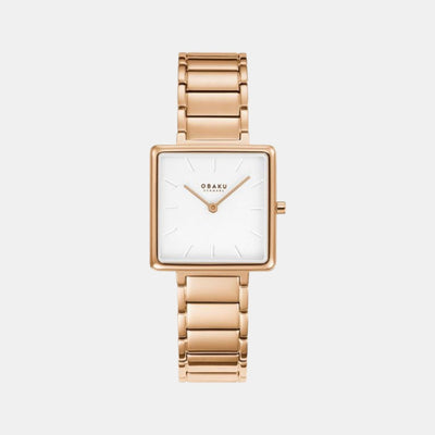 Firkant Fuchsia Women Quartz White Dial Analog Stainless Steel Watch V259LXVISV