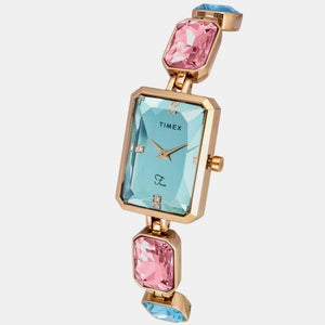 Fria Women Quartz Blue Dial Analog Brass Watch TWEL16900