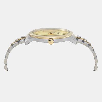 Ferragamo Duo Men Quartz Champagne Dial Analog Stainless Steel Watch SFCV00319