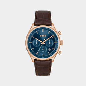 Gregor Men Quartz Blue Dial Analog Leather Watch 1514050