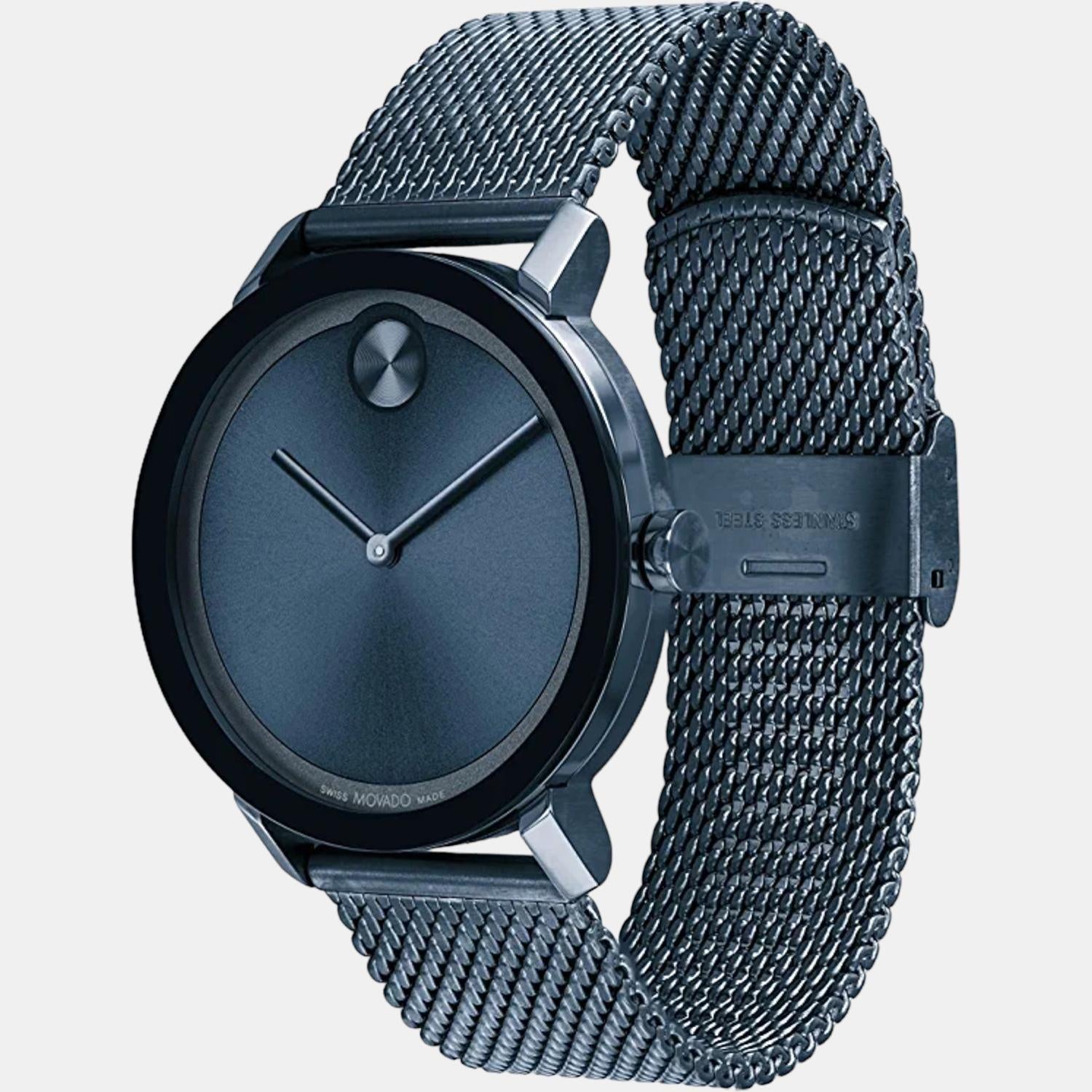 Bold Evolution Men Quartz Blue Dial Analog Stainless Steel Watch 3600793