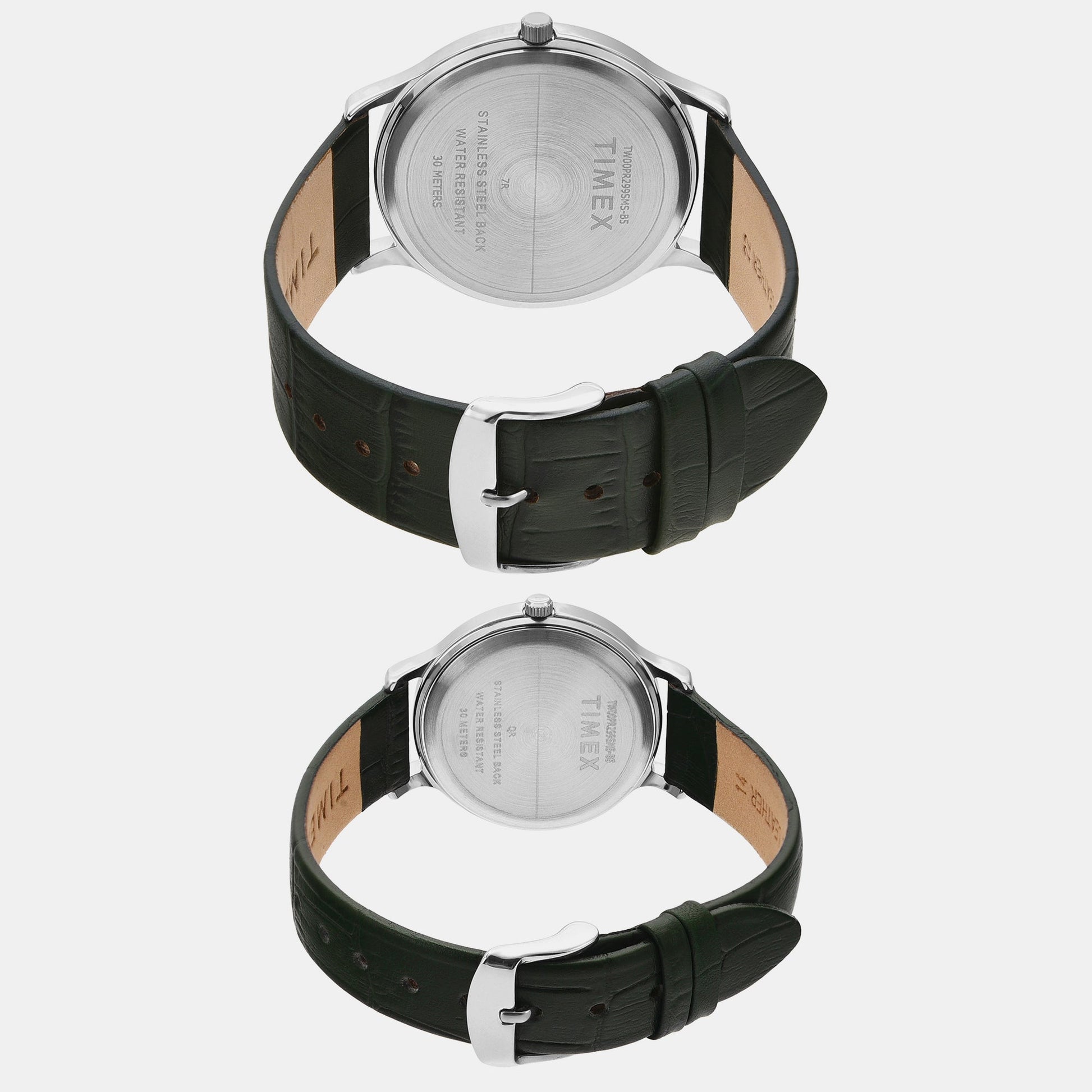 Classics Couple Quartz Beige Dial Analog Leather Watch TW00PR299