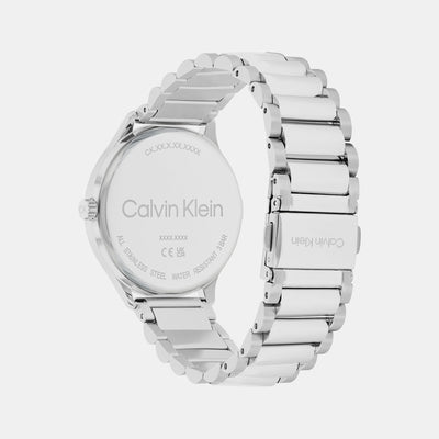 Ck Dress Women Quartz White Dial Multi-Function Stainless Steel Watch 25200373