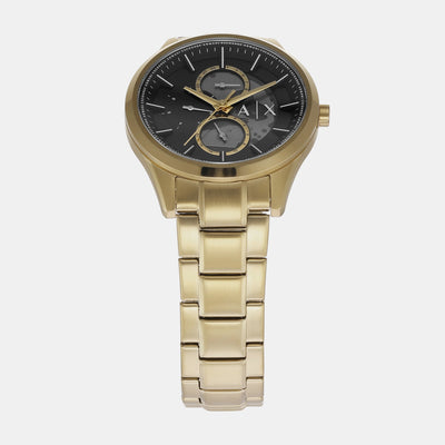Dante Men Quartz Black Dial Chronograph Stainless Steel Watch AX1875
