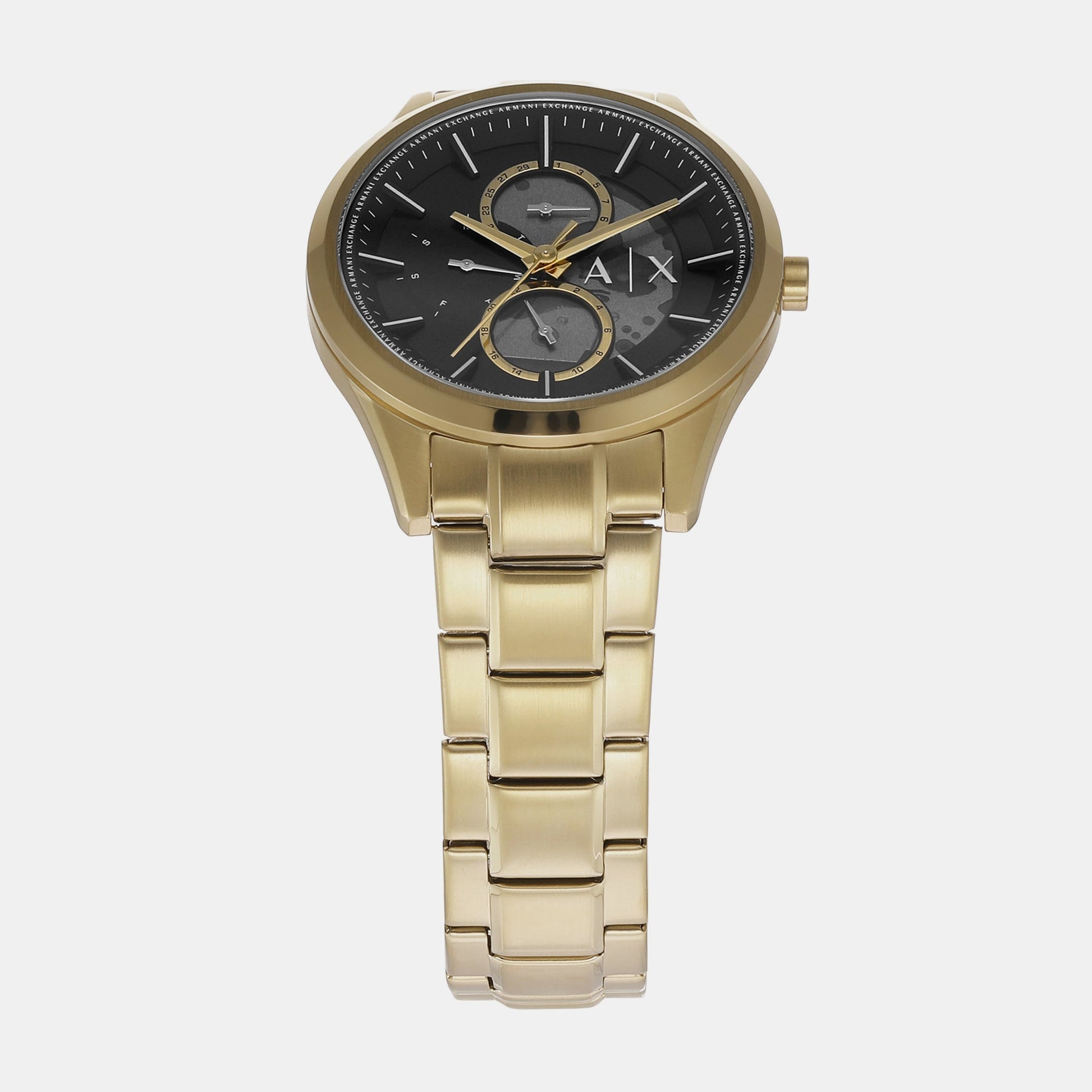 Dante Men Quartz Black Dial Chronograph Stainless Steel Watch AX1875