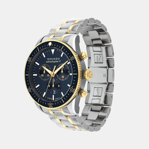 Heritage Men Quartz Blue Dial Chronograph Stainless Steel Watch 3650126
