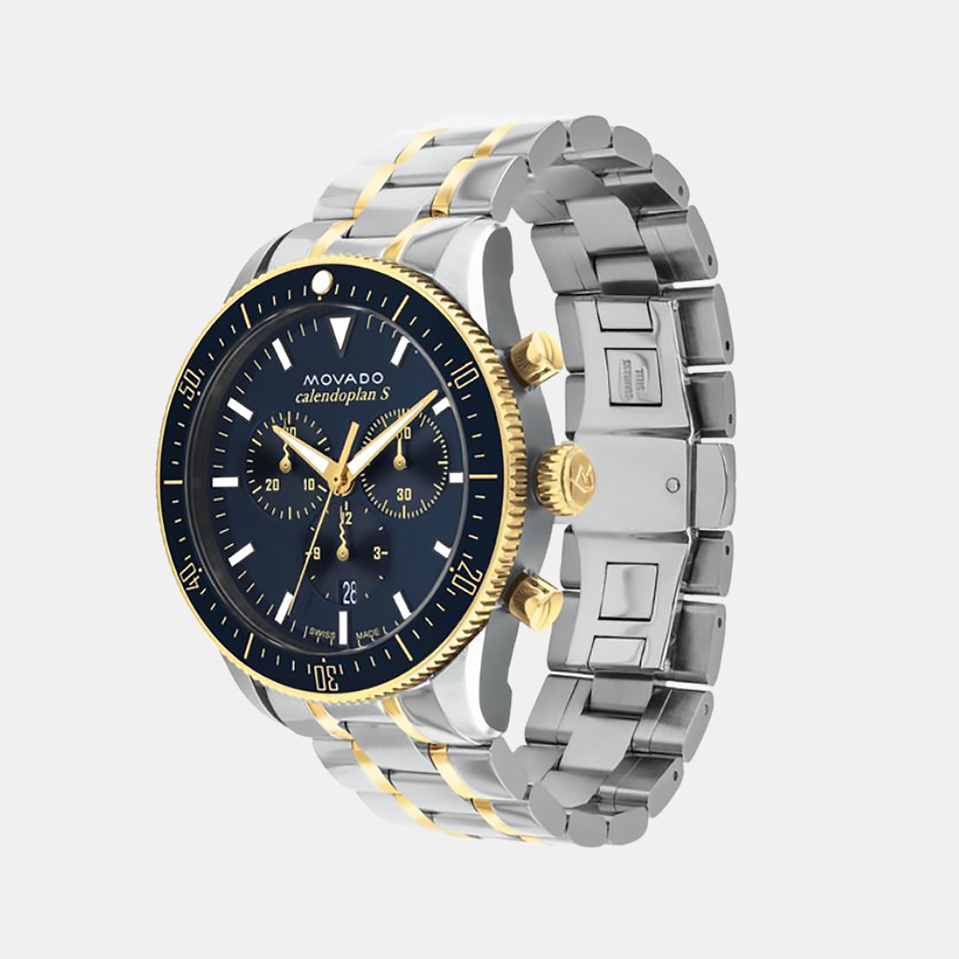 Heritage Men Quartz Blue Dial Chronograph Stainless Steel Watch 3650126