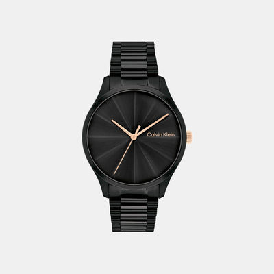 Ck Burst Unisex Quartz Black Dial Analog Stainless Steel Watch 25200233
