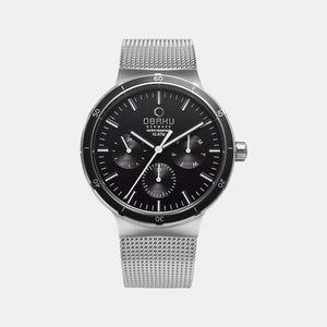 Dyb Onyx Men Quartz Black Dial Analog Stainless Steel Watch V220GMCBMC