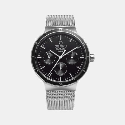 Dyb Onyx Men Quartz Black Dial Analog Stainless Steel Watch V220GMCBMC