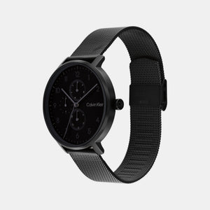 Ck Stun Unisex Quartz Black Dial Analog Mesh Watch 25200401