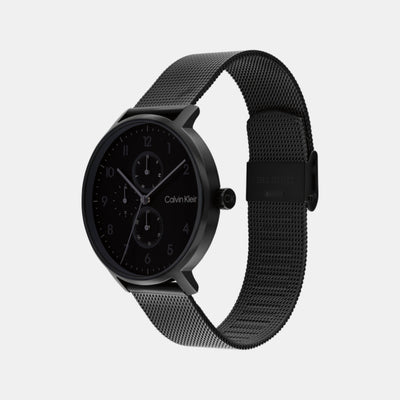 Ck Stun Unisex Quartz Black Dial Analog Mesh Watch 25200401
