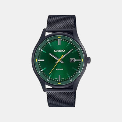 Enticer Men Quartz Green Dial Analog Stainless Steel Watch A2105