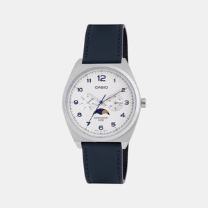 Enticer Men Quartz White Dial Chronograph Leather Watch A2178