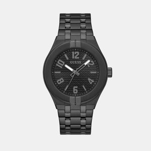 Escape Men Quartz Black Dial Analog Stainless Steel Watch GW0661G3