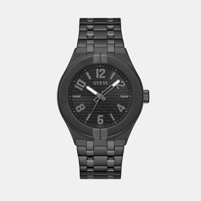 Escape Men Quartz Black Dial Analog Stainless Steel Watch GW0661G3
