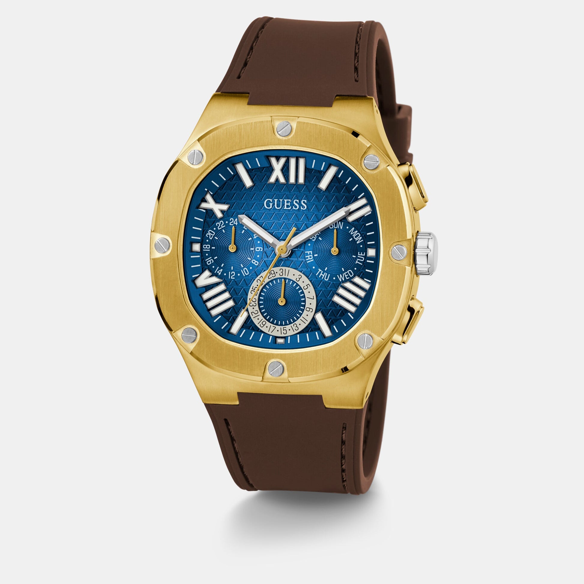 Headline Men Quartz Blue Dial Chronograph Silicone Watch GW0571G5