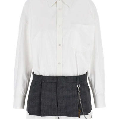 Alexander Wang Pre-styled Shirt Dress W Chain Dress