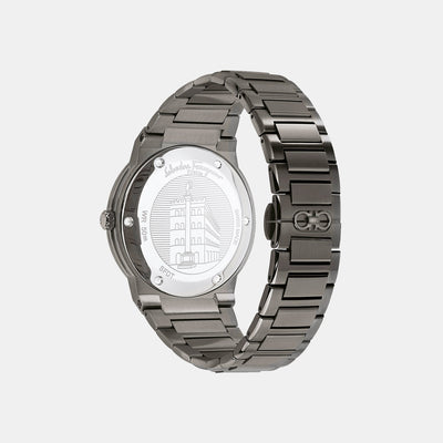F-80 Classic Men Quartz Grey Dial Analog Stainless Steel Watch SFDT01520