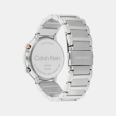 Energize Women Quartz White Dial Chronograph Stainless Steel Watch 25200238