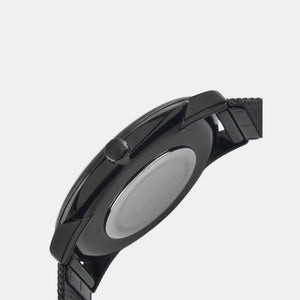 Horizon Men Quartz Black Dial Analog Mesh Watch 1513542