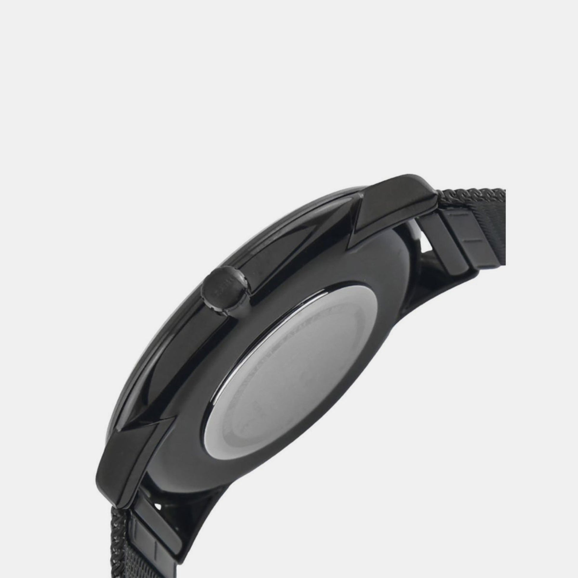 Horizon Men Quartz Black Dial Analog Mesh Watch 1513542