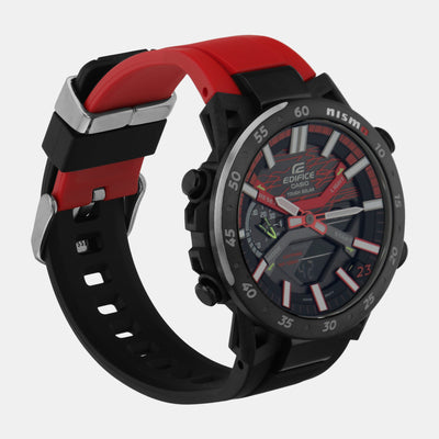 Edifice Men Quartz Black Dial Analog-Digital Resin Watch ED579