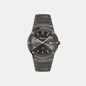 F-80 Classic Men Quartz Grey Dial Analog Stainless Steel Watch SFDT01520