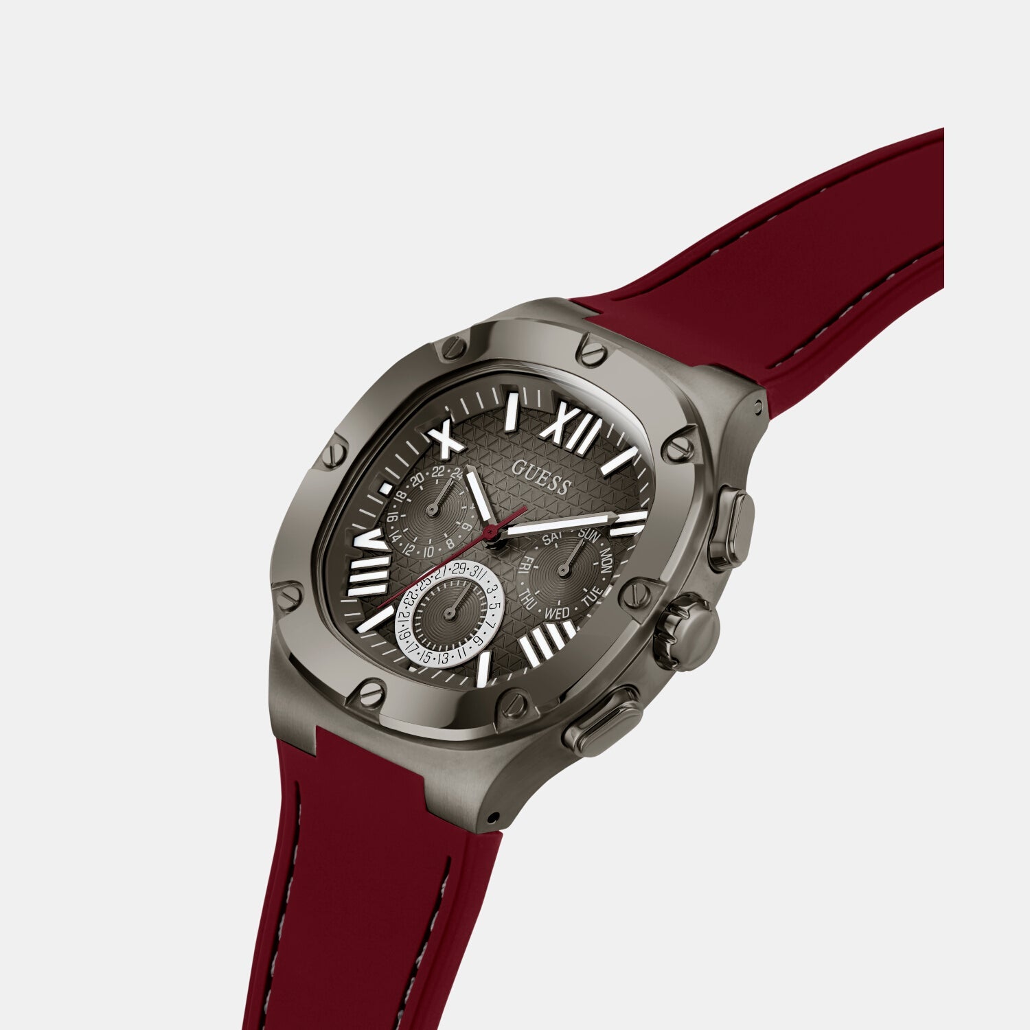Headline Men Quartz Grey Dial Chronograph Silicone Watch GW0571G4