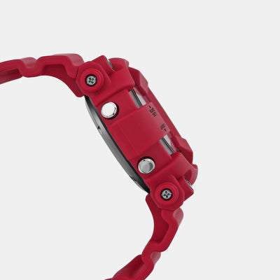 G-Shock Men Solar Red Dial Digital Resin Watch G1394