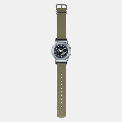 G-Shock Men Quartz Grey Dial Analog-Digital Fabric Watch G1372