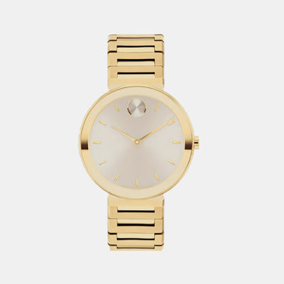 Bold Women Quartz Rose Gold Dial Analog Stainless Steel Watch 3601088