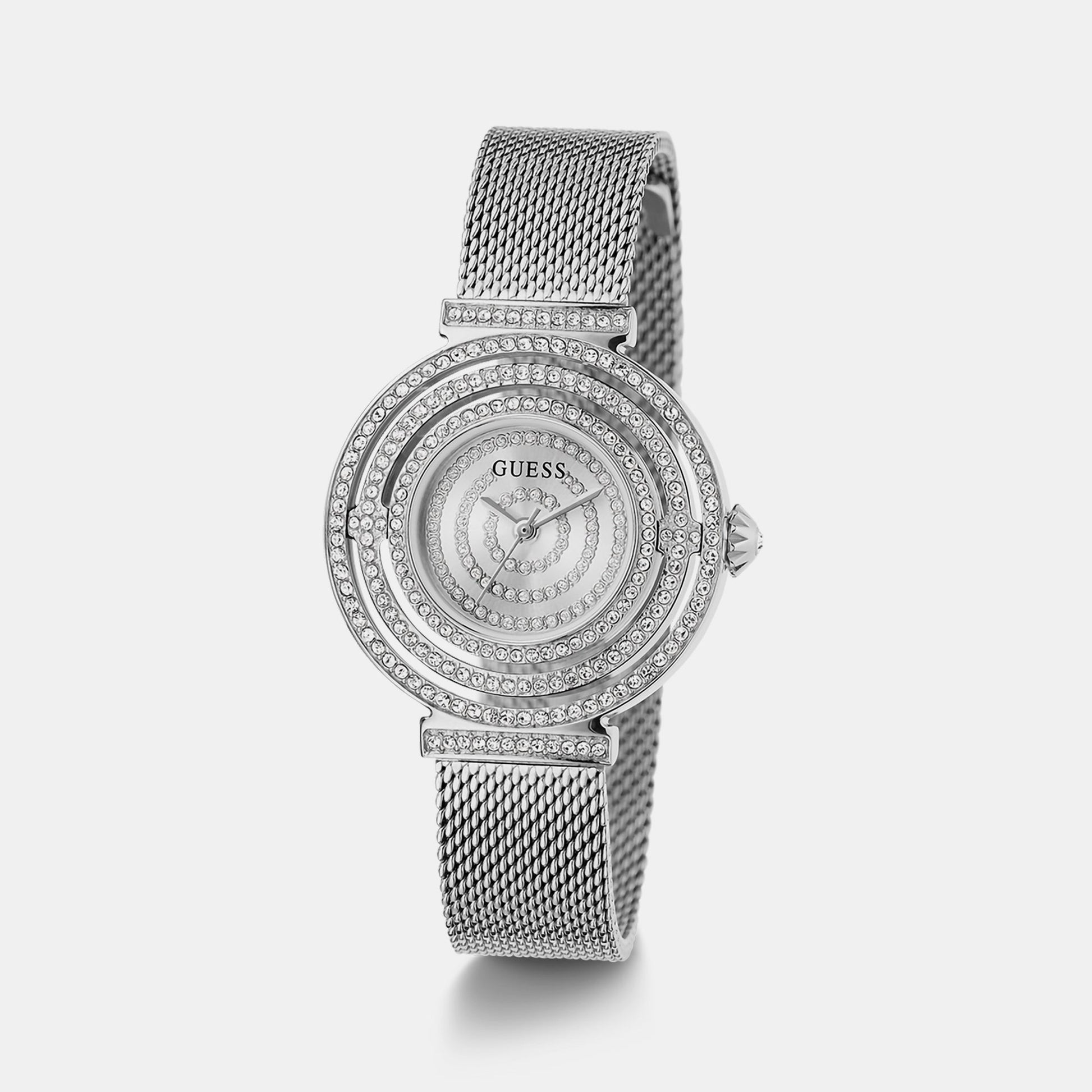 Dream Women Quartz Silver Dial Analog Mesh Watch GW0550L1