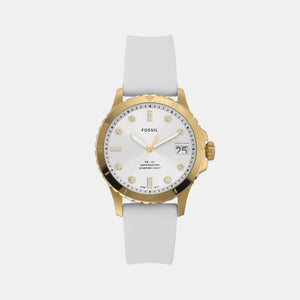Fb-01 Women Quartz Silver Dial Analog Silicone Watch ES5286