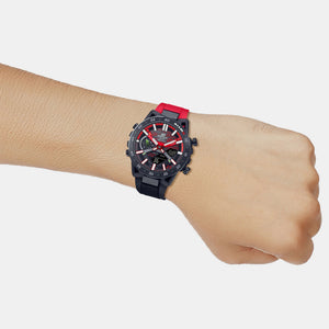 Edifice Men Quartz Black Dial Analog-Digital Resin Watch ED579