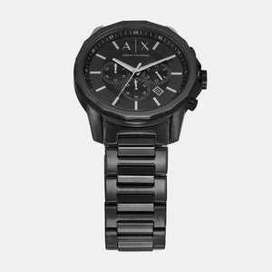 Banks Men Quartz Black Dial Chronograph Stainless Steel Watch AX7153SET