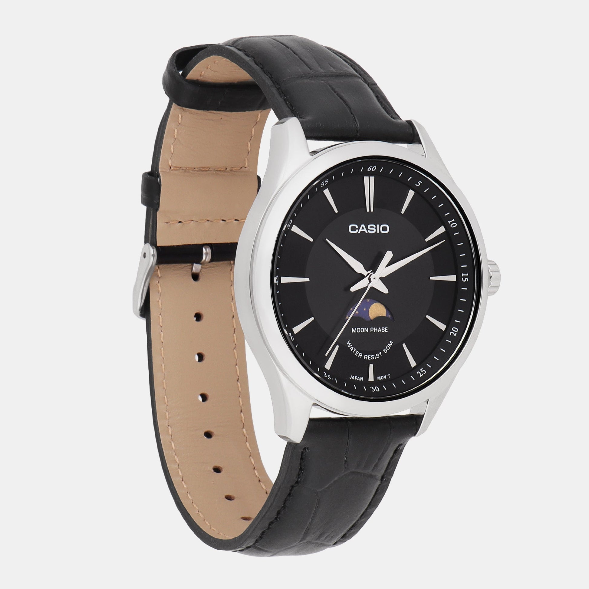 Enticer Men Quartz Black Dial Analog Leather Watch A2167