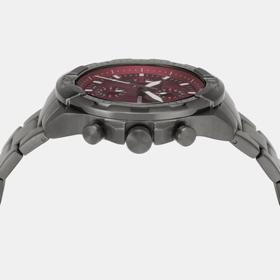 Bronson Men Quartz Smoke Dial Chronograph Stainless Steel Watch FS6017