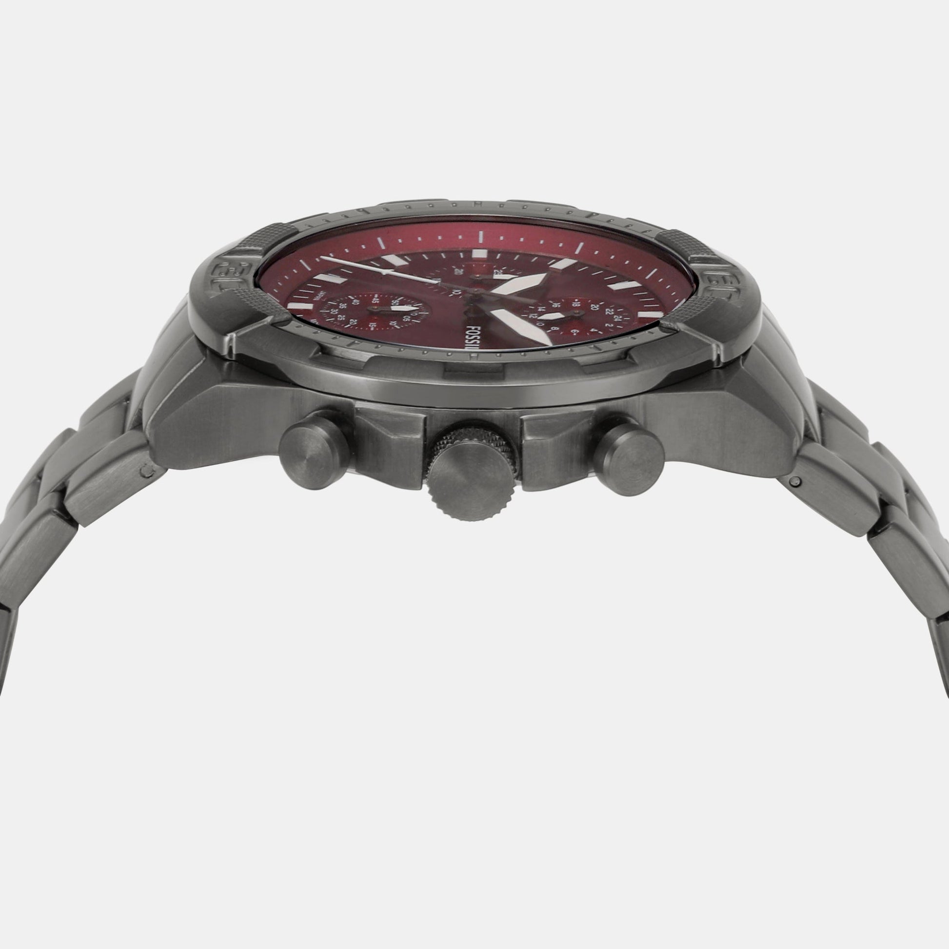 Bronson Men Quartz Smoke Dial Chronograph Stainless Steel Watch FS6017