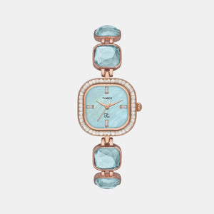 Fria Women Quartz Mother Of Pearl Dial Analog Brass Watch TWEL17100