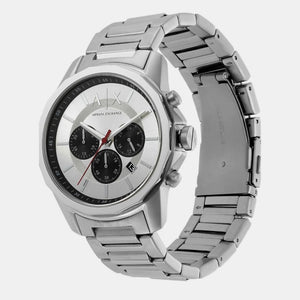 Banks Men Quartz Silver Dial Chronograph Stainless Steel Watch AX1742