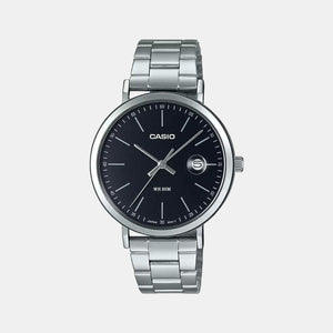 Enticer Men Quartz Black Dial Analog Stainless Steel Watch A1831