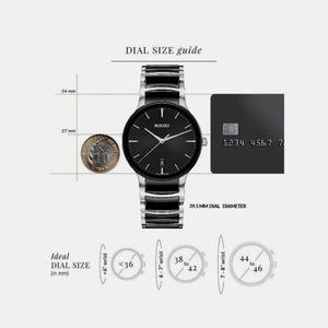 Centrix Unisex Quartz Black Dial Analog Ceramic Watch R30021152