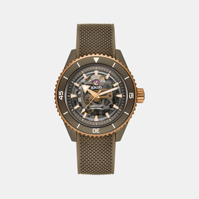 Captain Cook Men Automatic Brown Dial Analog Rubber Watch R32150168